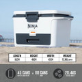 Ninja FB151UKWH FrostVault 50QT/47L Hard Cooler with Dry Zone - Cloud White