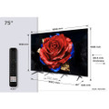 TCL 75T8C-UK 75" 4K QLED HDR Ultra HD Google TV