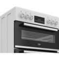 Beko EDC6731W 60cm Double Oven Electric Cooker with Vit