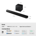 HW-Q800F-XU 2025 Samsung Q800F 5.1.2ch Q-Series Soundbar with Subwo
