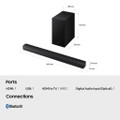 HW-B650F-XU 2025 Samsung B650F 3.1ch 370W Soundbar with Wireless Su