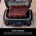 XSKOGXLRBRKEU Ninja Woodfire XL Electric BBQ Rib Rack - Silver