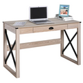 833-408 Simple Computer Desk - MDF Oak & White