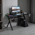 836-207 Simple Gaming Desk - Blk Steel Enforced 836-207 Simple Gaming Desk - Blk Steel Enforced
