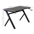 836-207 Simple Gaming Desk - Blk Steel Enforced