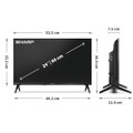 Sharp 1T-C24HE2245KB 24" LED HD Ready TV - Black