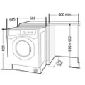 BIWMIL71252UKN Indesit 7kg 1200 Spin Built In Washing M