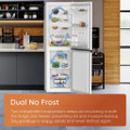 HPKF5351XP4U Hotpoint HPKF 5351 XP4UK Dual No Frost 3 Door American Fridge Freezer with VitalCare - Brushed Steel