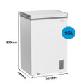 Midea MDRC154FZE01 99 Ltr Chest Freezer - White