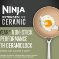 Ninja CW90928UK ExtendedLife Ceramic 28cm Wok - Apricot