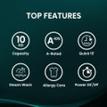 Hisense WF1Q1041BW 10kg 1400 Spin Steam Washing Machine