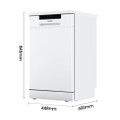 Hisense HS523E15WUK Slimline Dishwasher - White - 10 Pl