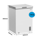 Midea MDRC211FZE01 143 Ltr Static Chest Freezer - White