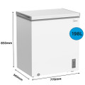 Midea MDRC284FZE01 198 Ltr Static Chest Freezer - White