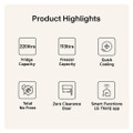 LG GBBSJ10EEP 60/40 Total No Frost Fridge Freezer - Ess