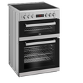 EDC634S Beko 60cm Double Oven Electric Silver Cooker A