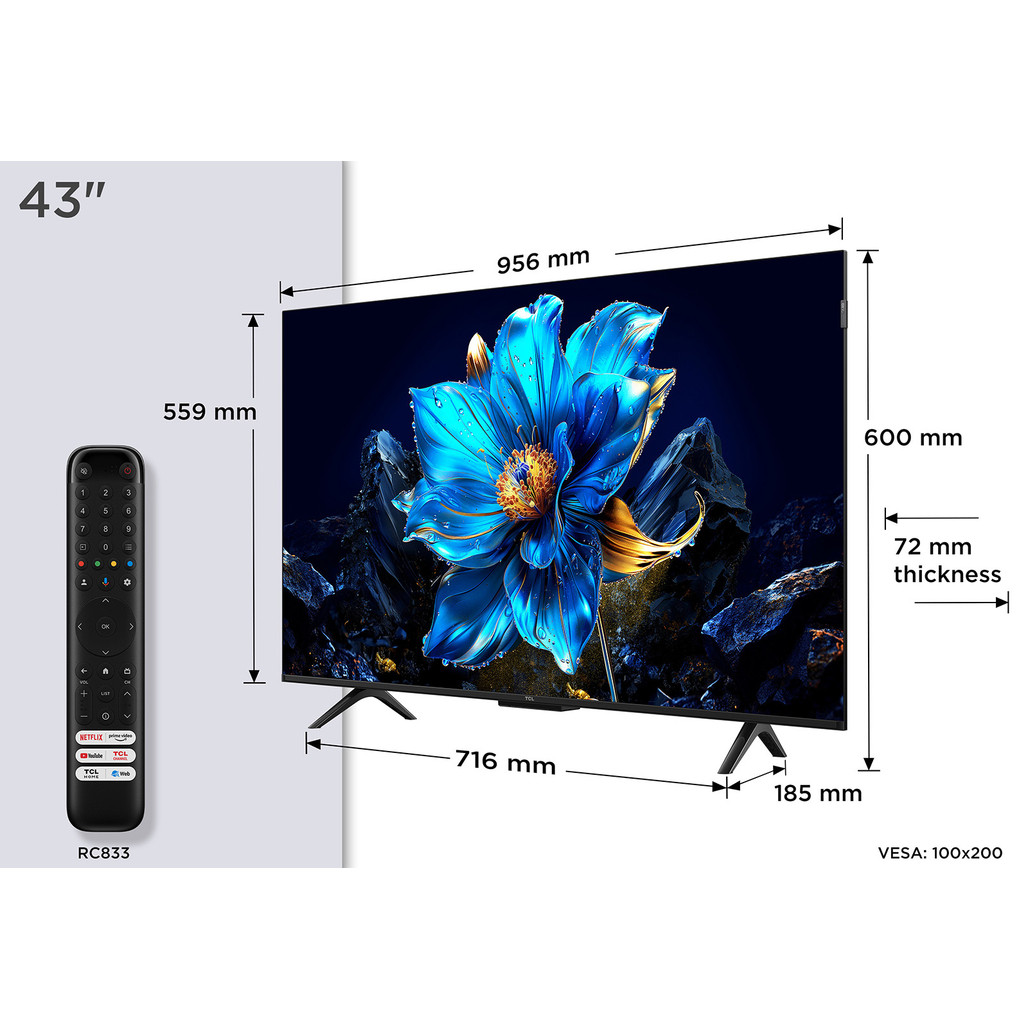 TCL 43P7K-UK 43