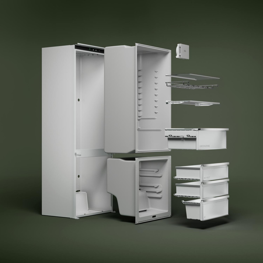 AEG NSC6L185ES 54.6cm 50/50 Built In Low Frost Fridge F - Fortuna