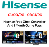 Hisense Free Xbox Controller and 1 Month Game Pass Promotion