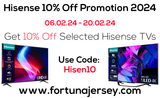 Hisense 10% Off Promotion 2024