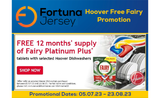Hoover 12 Months Of Free Fairy Platinum Plus