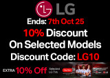 LG 10% Off Selected Models - October 25