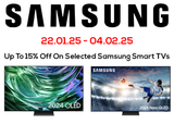 Samsung Up To 15% Off Smart TVs 2025