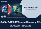 Samsung Up To 15% Off Selected TVs