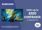 Samsung Cashback! - Claim Up To £500 on Tvs and £400 on Soundbars