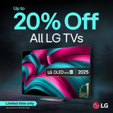 Save Up To 20% on LG TV's