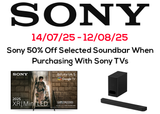 Sony 50% Off Selected Soundbar Promotion 2025