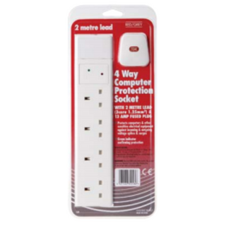 23671 C50 - 4 Way Gang Extension Lead - 2m