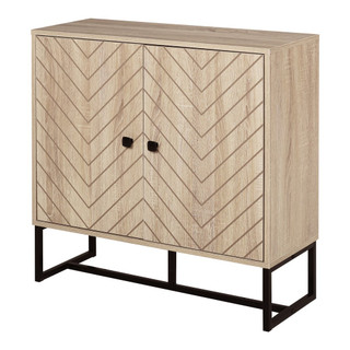833-875 Arrows Design - Cabinet - Black/Oak