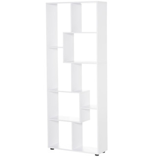836-141WT 8 Shelf White Bookcase - Particle Board - White 836-141WT 8 Shelf White Bookcase - Particle Board - White