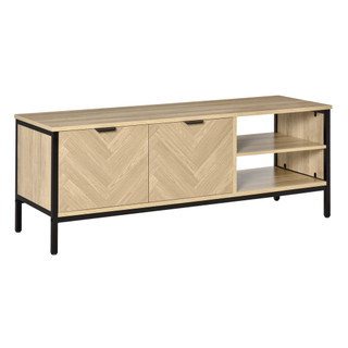 839-081 Fishscale Design - TV Stand - Natural Wood