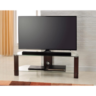 L630-1200-2W Vision 1200mm Black and Glass Stand