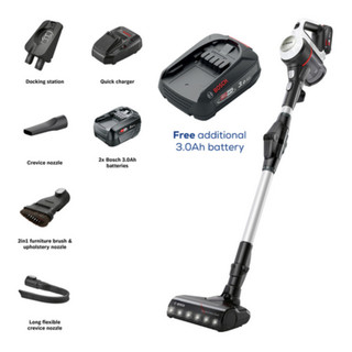 Bosch Unlimited 7 BCS712GBKIT Cordless Vacuum Cleaner - White & Black - PLUS Additional Battery Bosch Unlimited 7 BCS712GBKIT Cordless Vacuum Cleaner - White & Black - PLUS Additional Battery