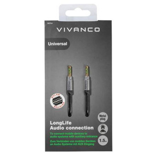 38754 Audio Jack - Jack 1.5m Braided Lead