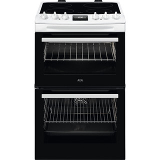AEG CCX1530ACW 55cm Double Oven Electric Cooker with Ce