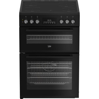 Beko EDC6731K 60cm Double Oven Electric Cooker with Vit