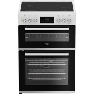 Beko EDC6731W 60cm Double Oven Electric Cooker with Vit