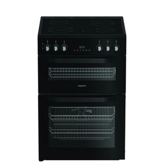 Hotpoint HDE6VDC2B1 60cm Double Oven Electric Cooker wi