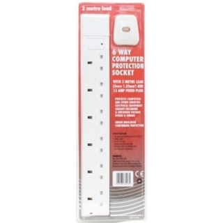 23672 C60 - 6 Way Gang Extension Lead - 2m