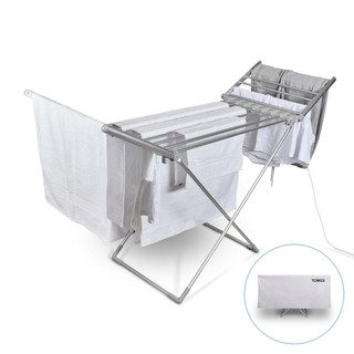 Tower T25003 Heated Winged Airer with Cover - Silver