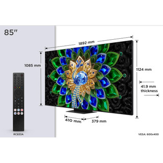 TCL 85A400U-UK 85" QD-MINI LED TV