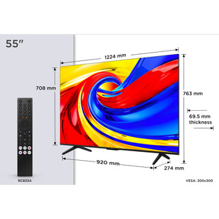 TCL 55P7L-UK 55" 4K HDR QLED Direct LED Google TV