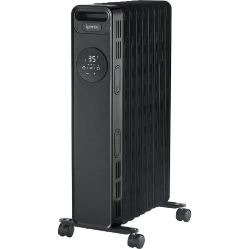 IG2621BL Igenix 2kW Oil Filled Radiator with 24H Timer - Black