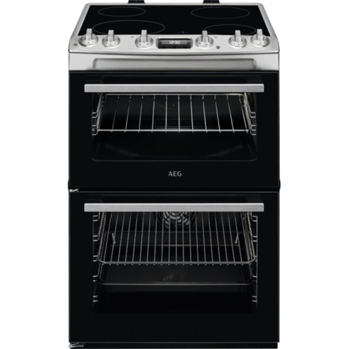 AEG CCX6530ACM 60cm Double Oven Electric Cooker with Ce