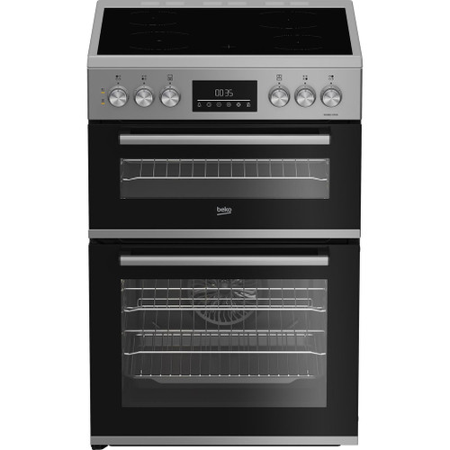 Beko EDC6731S 60cm Double Oven Electric Cooker with Vit