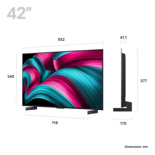 OLED42C55LA- 2025 LG C5 42" OLED Evo AI 4K Smart TV
